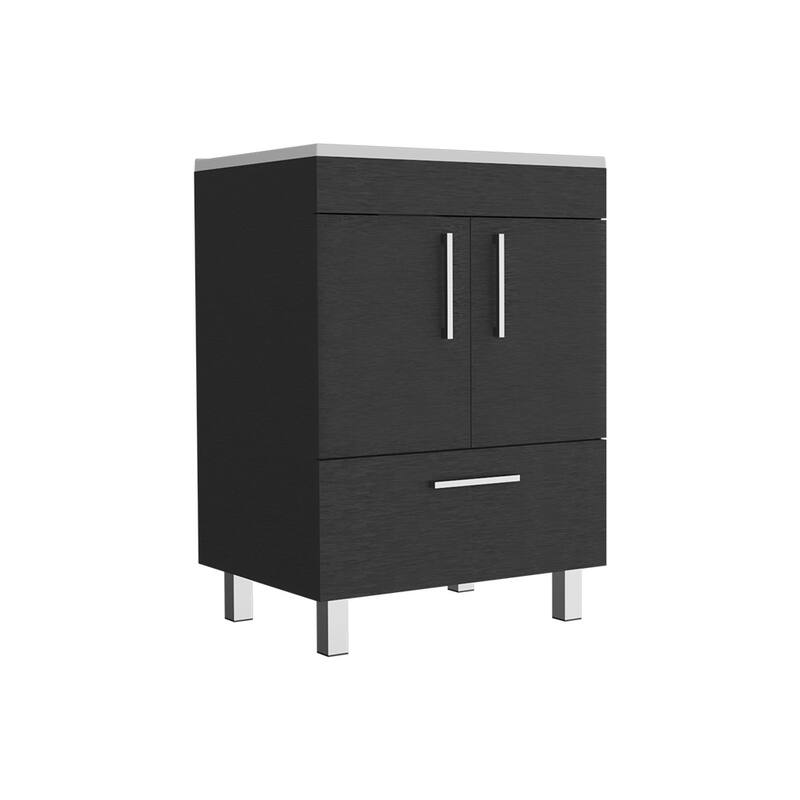 24-Inch Bathroom Vanity with Superior Top, Storage Cabinet, and Single Drawer for Compact Spaces - 23.6in L