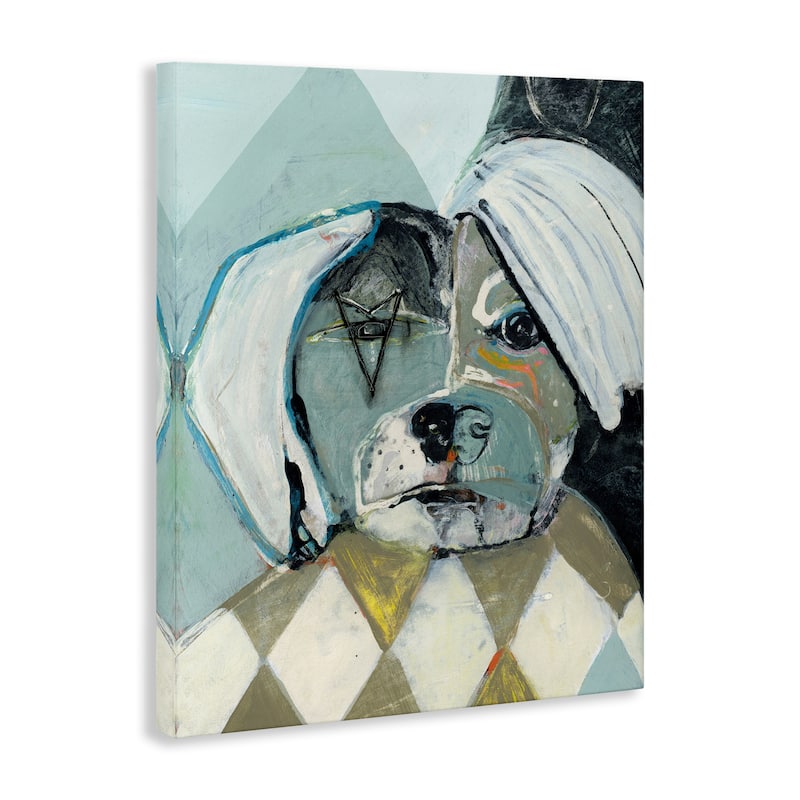 Stupell Abstract Dog Face Portrait Canvas Wall Art Design By Stacy Milrany