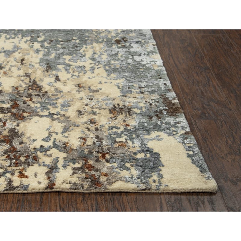 Alora Decor Noble Abstract Hand-knotted Wool Blend Rug