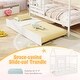preview thumbnail 12 of 19, Twin House Bed Frame with Trundle Wooden Platform for Kids Bedroom
