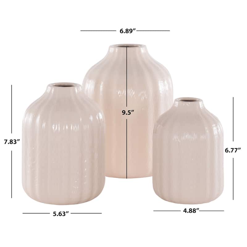 SAFAVIEH Joss Ceramic Decorative Vase (Set of 3) - 7Wx6Dx10H
