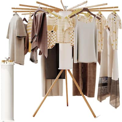 Clothes Drying Rack Foldable,Floor Standing Drying Rack Clothing - 27"D x 6"W x 7"H