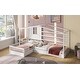 preview thumbnail 3 of 25, Twin Size Wood House Platform Bed, L-Shaped with Fence and Slatted Frame