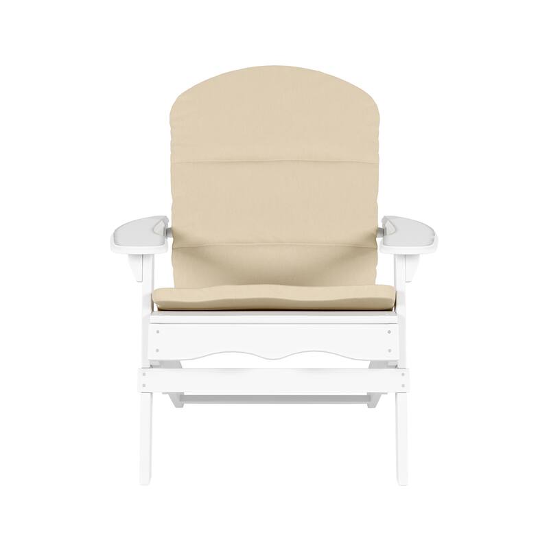 Malibu Outdoor Acacia Wood Folding Adirondack Chairs with Cushions (Set of 4) by Christopher Knight Home