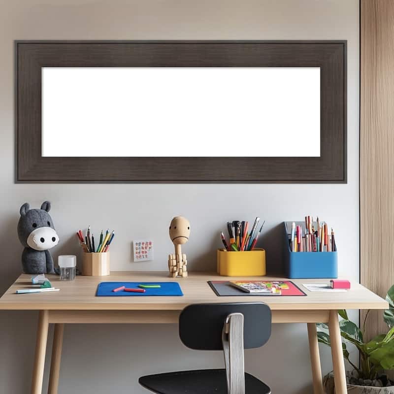 Amanti Art William Rustic Woodgrain Framed Dry Erase Magnetic Board