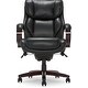 preview thumbnail 11 of 29, La-Z-Boy Bellamy Executive Leather Office Chair with Memory Foam Cushions, Solid Wood Arms and Base, Waterfall Seat Edge