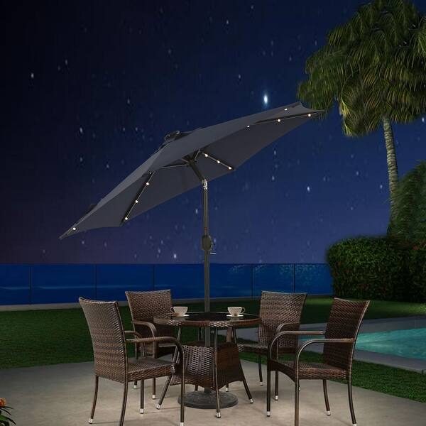 7 ft aluminum patio umbrella Lyon | 7.5ft Market half wall umbrella Tempo 7.5 ft. Aluminum Market
