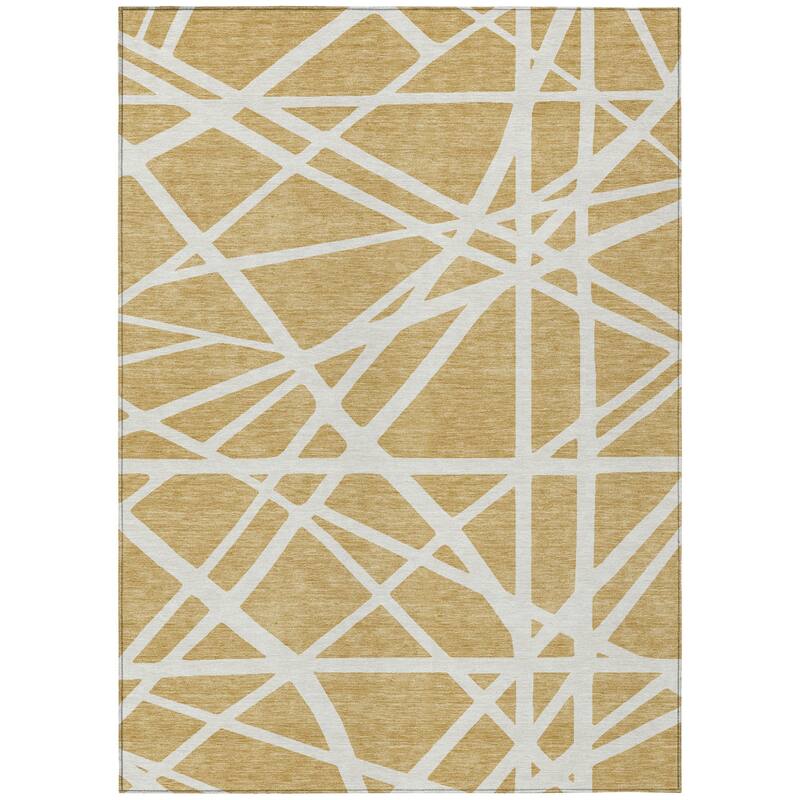 HomeRoots Geometric Transitional Rectangle Outdoor Rug