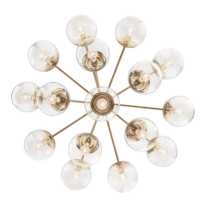 Kichler Lighting Silvarious Clear Glass Convertible Chandelier