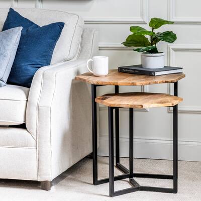 Charles Set of 2 Nesting Tables - 24"H x 24"W x 24"D