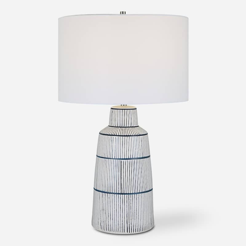 Nautical Stripe Ceramic Table Lamp - 28.5"
