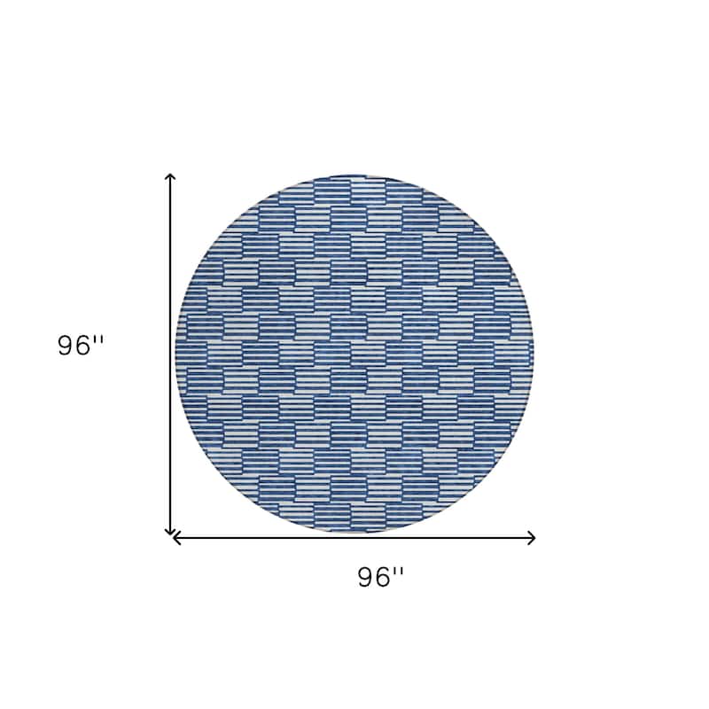 HomeRoots Geometric Transitional Rectangle Outdoor Rug