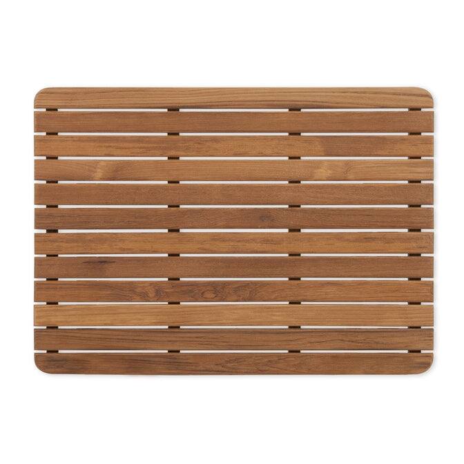Premium Teak Shower Mat Finished with Rounded Corners