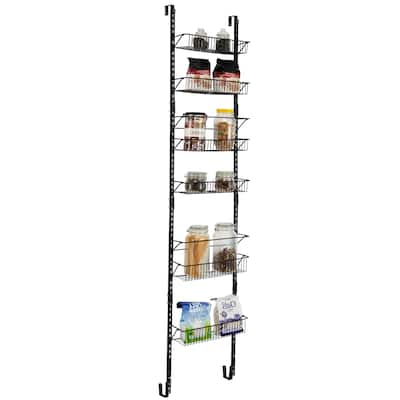 Over the Door Pantry Organizer Rack Wall Mounted Basket Spice Rack