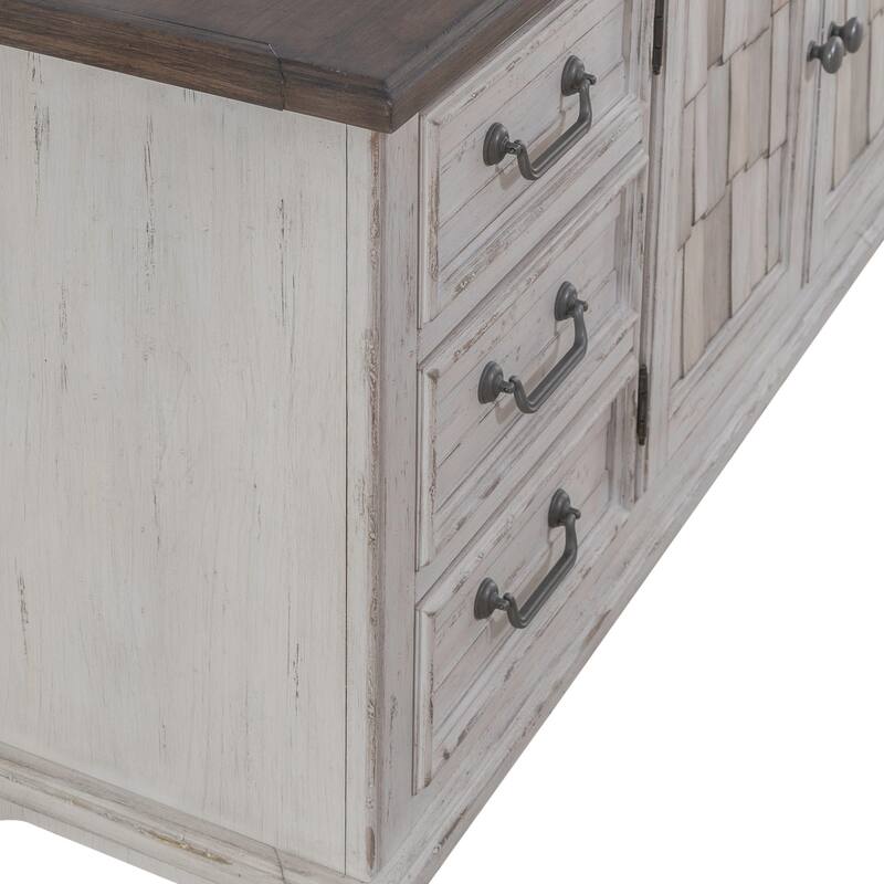 River Place Riverstone White & Tobacco Entertainment TV Console Various Sizes