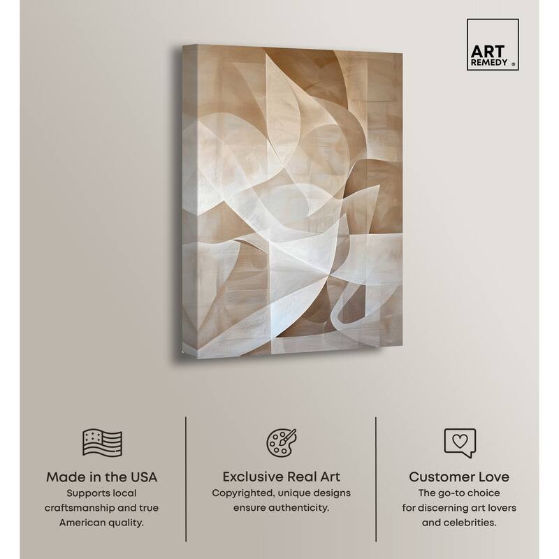 Art Remedy Scattered Thoughts Gallery Wrapped Abstract Shapes 1 Piece Canvas Wall Art