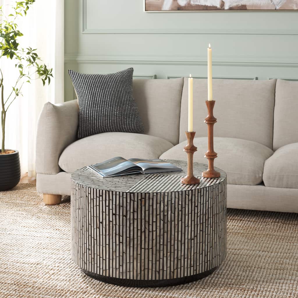 SAFAVIEH Hamza Round Coffee Table (Fully Assembled) - 30"W x 30"D x 17"H