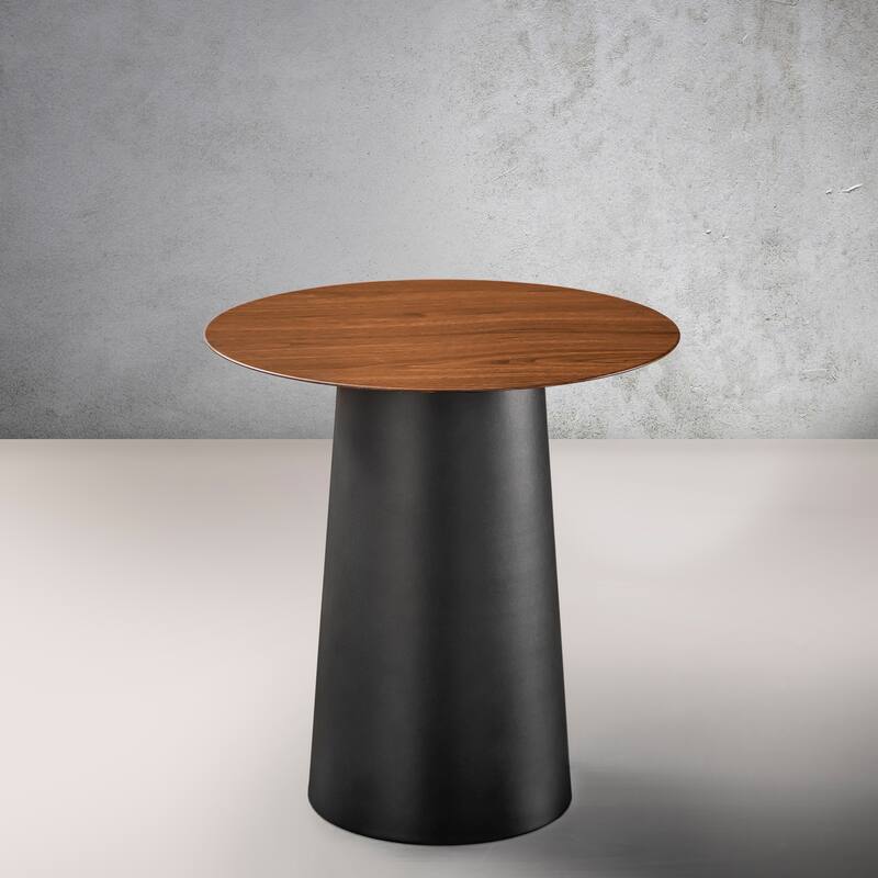 CraftHome Outdoor Modern and Elegant Single Round Coffee Table with Sturdy Iron Base