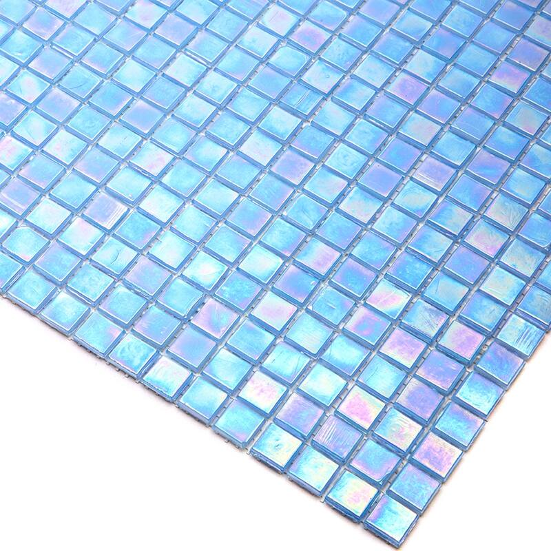 Apollo tile 12" x 12" Skosh Glossy Light Sky Blue Glass Tile (18.69 sq ft/case) - 20 Pack