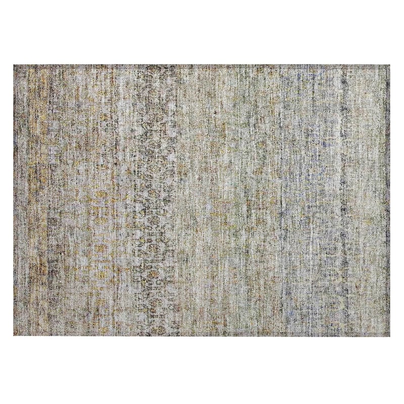 Machine Washable Indoor/ Outdoor Boho Ombre Chantille Rug
