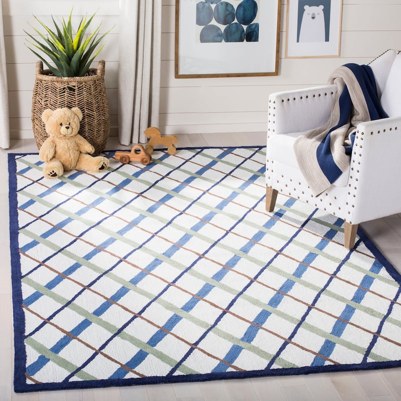SAFAVIEH Kids Cheri Cotton Rug - 8' x 10' - Ivory/Blue