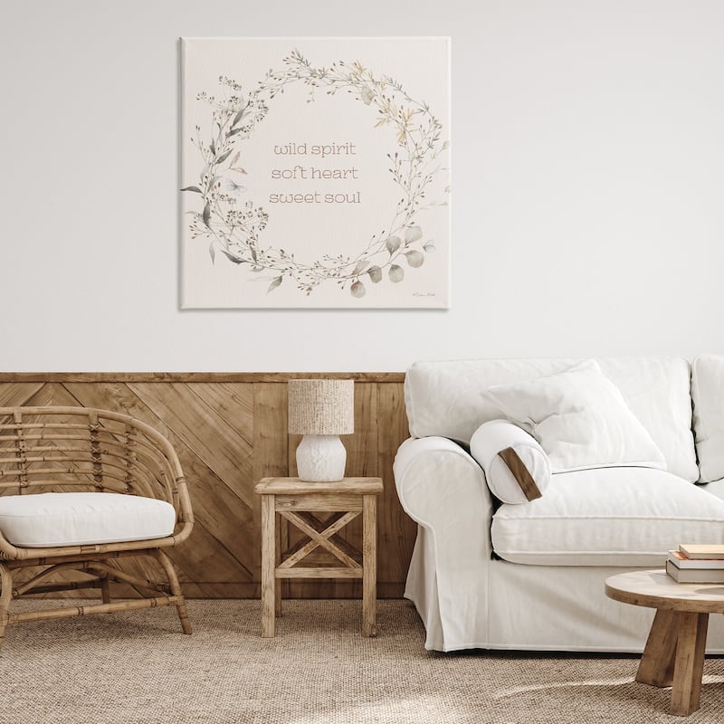 Stupell Wild Spirit Soft Heart Sweet Soul Canvas Wall Art Design By Susan Ball