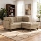 preview thumbnail 148 of 146, Madison Oversized Upholstered Corduroy Modular Sectional Sofa