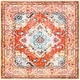 preview thumbnail 84 of 164, SAFAVIEH Monaco Lillie Boho Medallion Distressed Area Rug 11' Square - Orange/Light Blue
