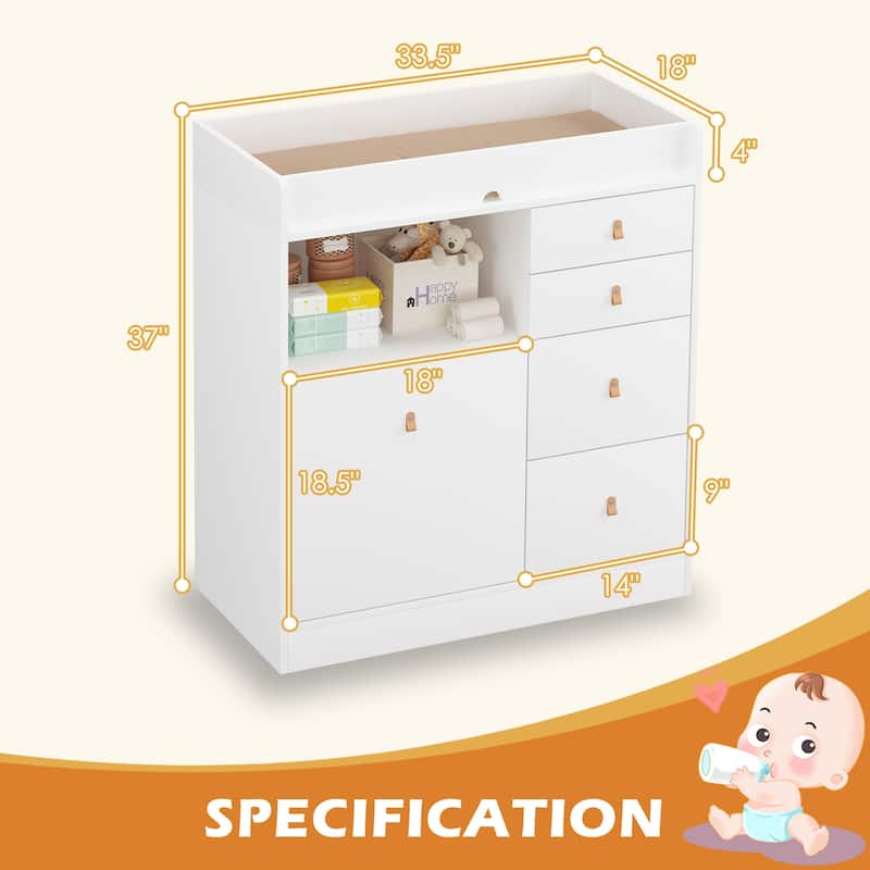 Baby Changing Table Dresser Nursery Dresser Chest Changing Station