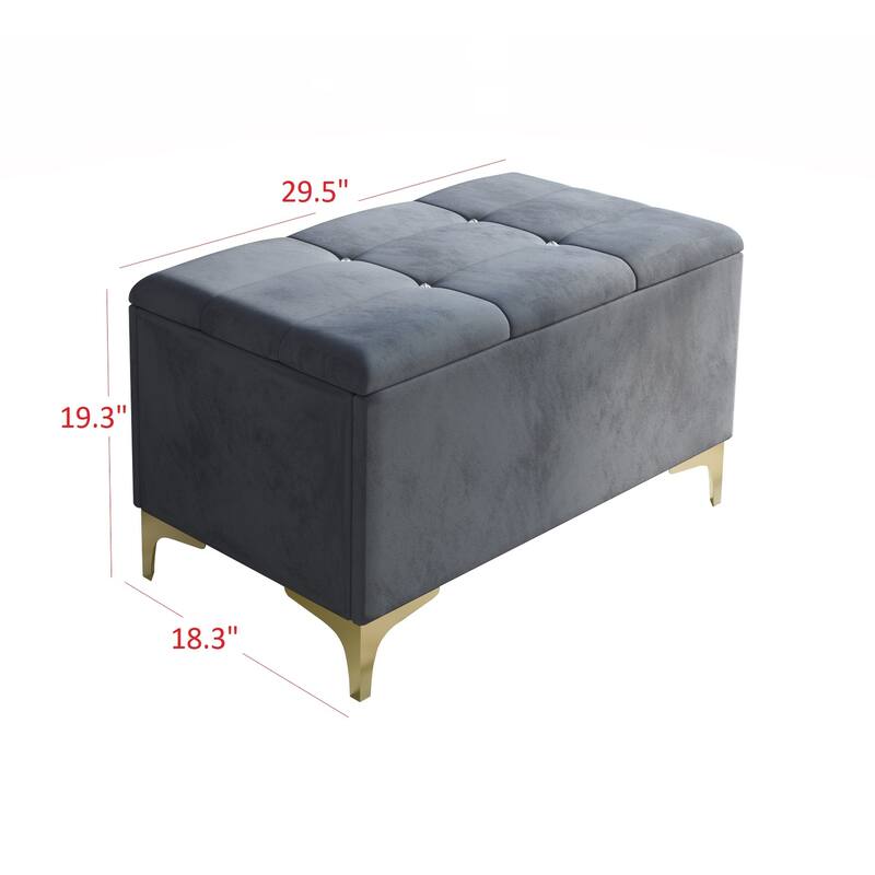 Pierre Upholstered Panel Bed with Storage Bench