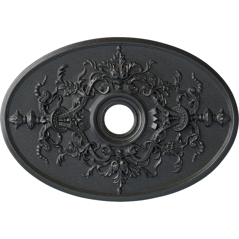 30 3/4"W x 21/14"H x 3 7/8"ID x 1 5/8"P Alexa Ceiling Medallion