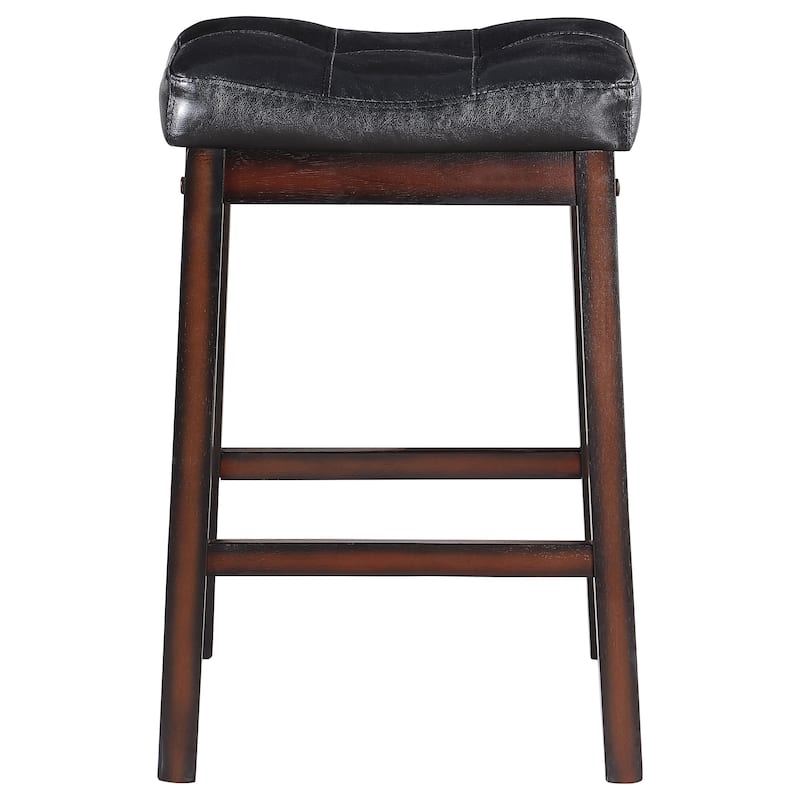 Donald Upholstered Padded Seat Backless Stool (Set of 2)