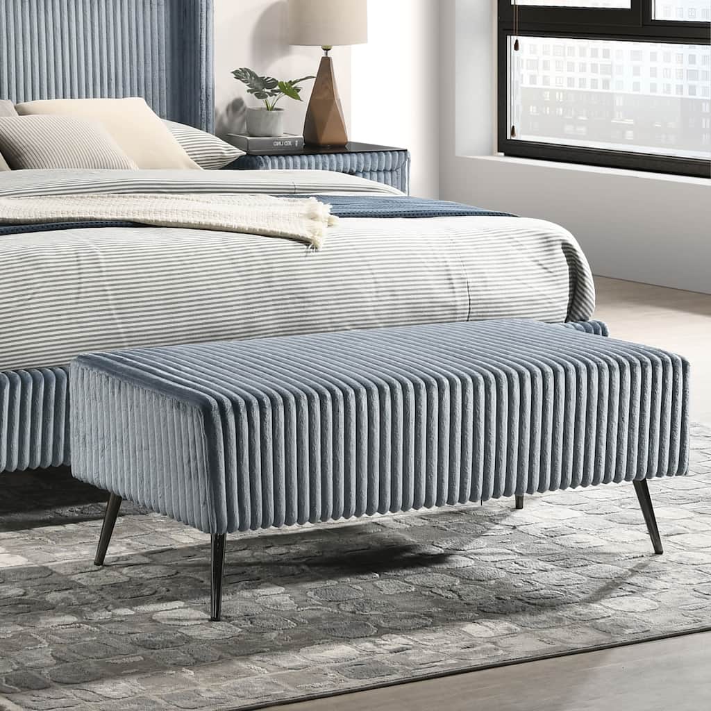 Corduroy Upholstery Bench