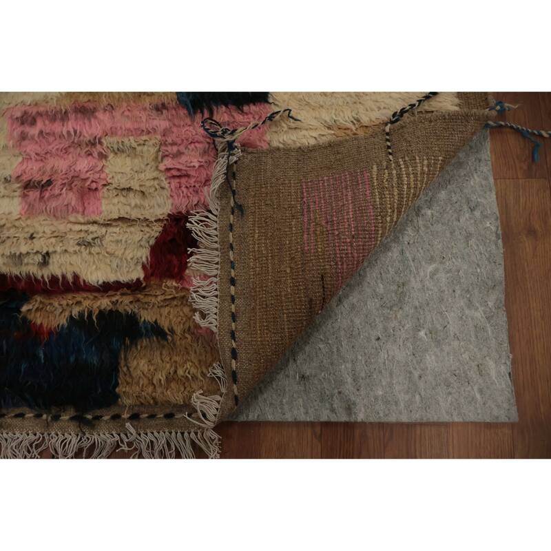 Hand Knotted Oriental 100% Wool Carpet Modern Tribal Multi-Colored Moroccan Area Rug - 10' 0'' X 8' 3''