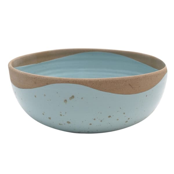 slide 2 of 2, Novica Handmade Blue Bounty Ceramic Serving Bowl