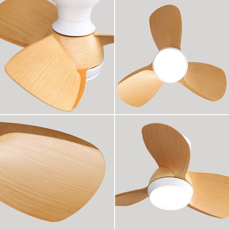 22"/23"/29" Flush Mount Ceiling Fan with Light and Remote Control for Small Room,Patio,Kitchen,Bedroom