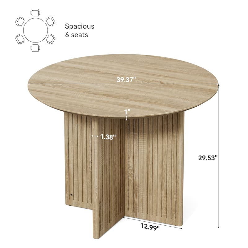 Farmhouse Round Kitchen Dining Table