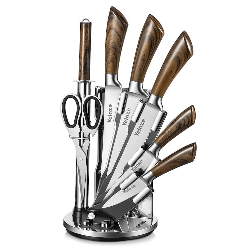 Velaze Aperol 8 pcs Knife Block Set with Storage