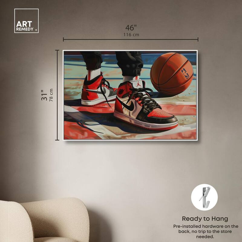 Down at the Court Canvas by Art Remedy
