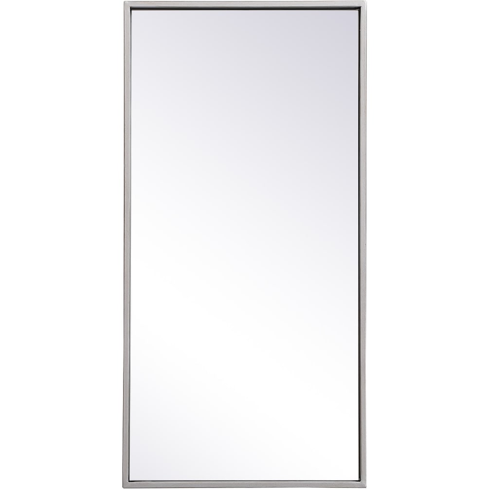 Elegant Lighting Eternity 28" x 14" Rectangular Beveled Metal Framed