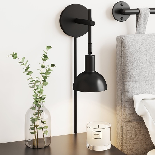 Black bathroom wall light with switch sale