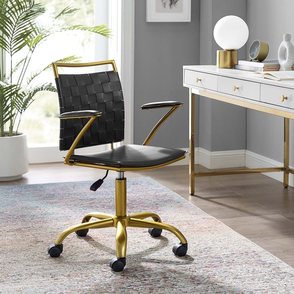 Metal and leather office chair deals