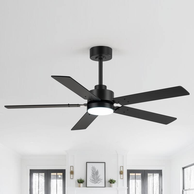 36/42/48/52/56/62/72/84-Inch Reversible Blade Integrated LED Ceiling Fan with Light Remote - 48 Inch - 5 Blade