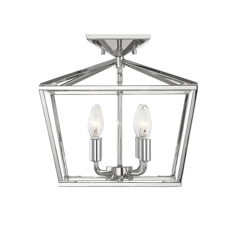 Savoy House Townsend 4 Light 13" Wide Semi-Flush Ceiling Fixture - Polished Nickel