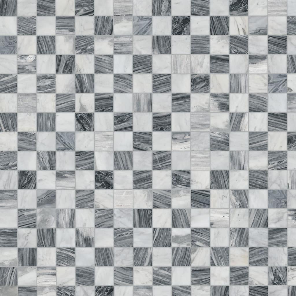 Ackland AKM-S-3X3SQP-CA 12" x 12" Marble Square Floor and Wall Mosaic