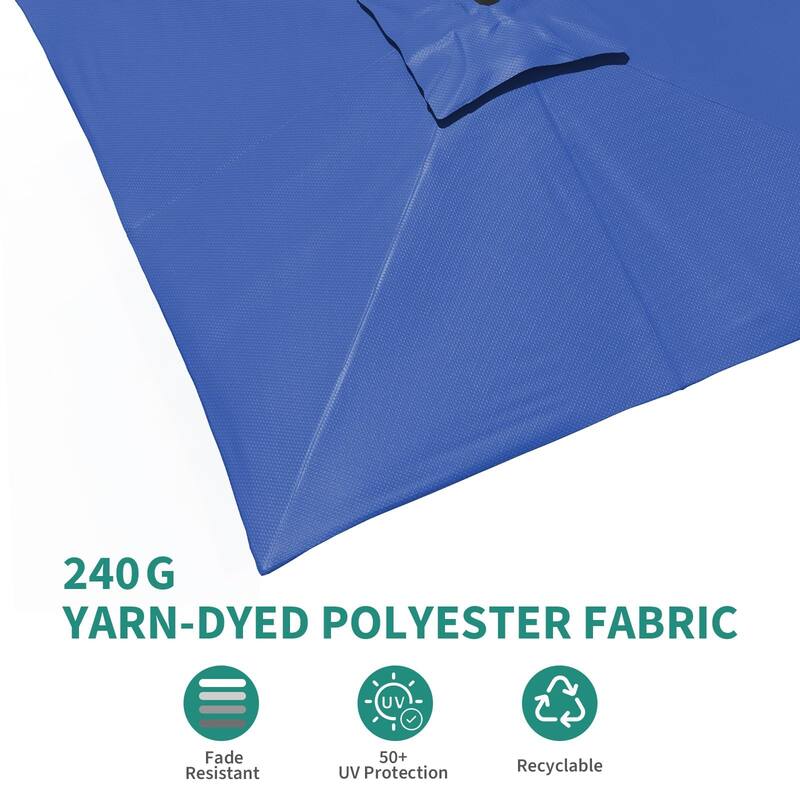 10x10Ft Offset Patio Umbrella, with Adjustable Tilt, 360° Rotating