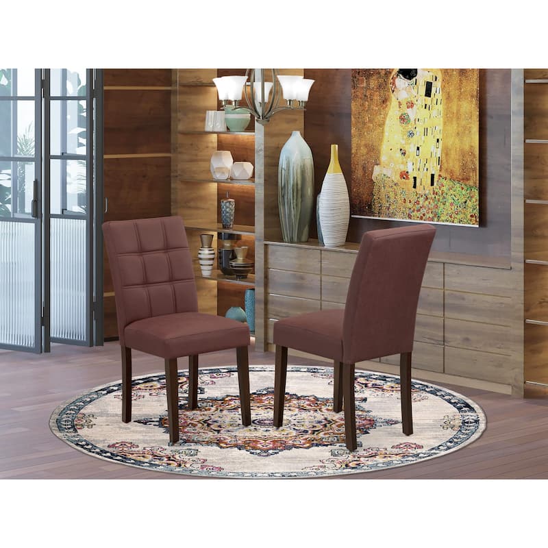 East West Furniture Austin Parson Dining Chairs, Set of 2 (Color & Fabric Options) - ASP3T26