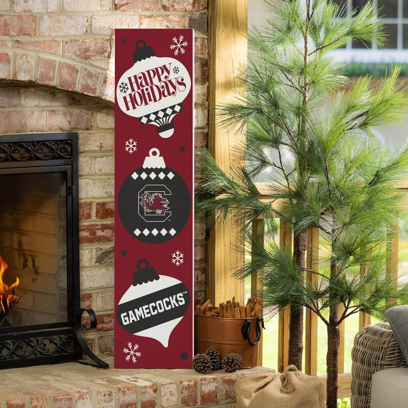 47" Double Sided Seasonal Porch Leaner, University of South Carolina - 47" x 11.25" - Christmas