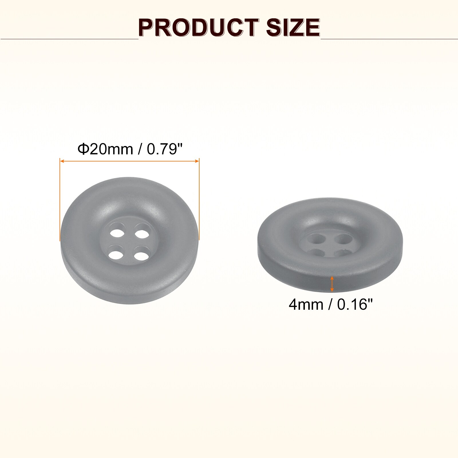 Sewing Buttons 4 Holes Resin Thickened Round Crafting Replacement Buttons for Clothing DIY Crafts Decoration