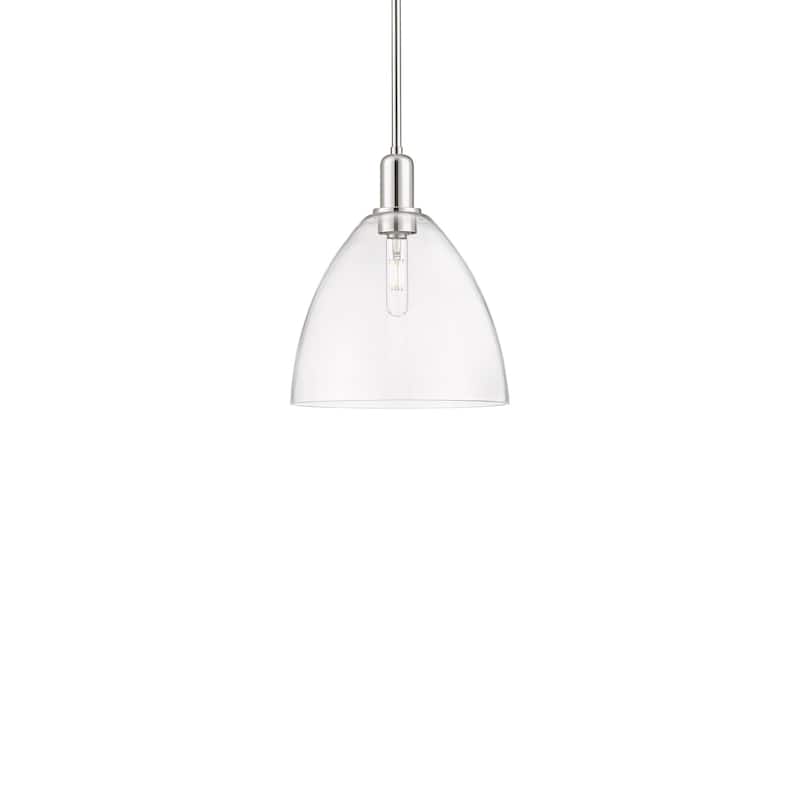 Innovations Lighting 716-1S-14-12 Bristol Pendant Bristol 12" Wide - Polished Nickel / Clear
